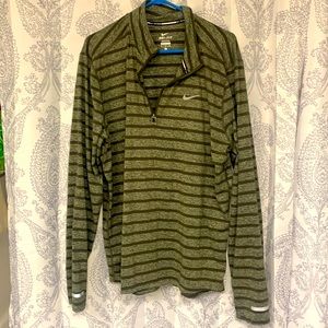 Nike dri-fit pullover green and gray